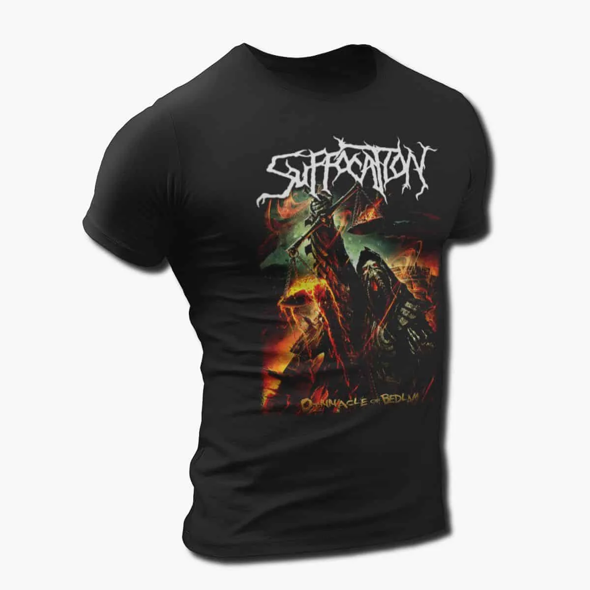 Suffocation Band T-Shirt, Suffocation Pinnacle Of Bedlam Artwork T-Shirt, Technical Death Metal Merchandise