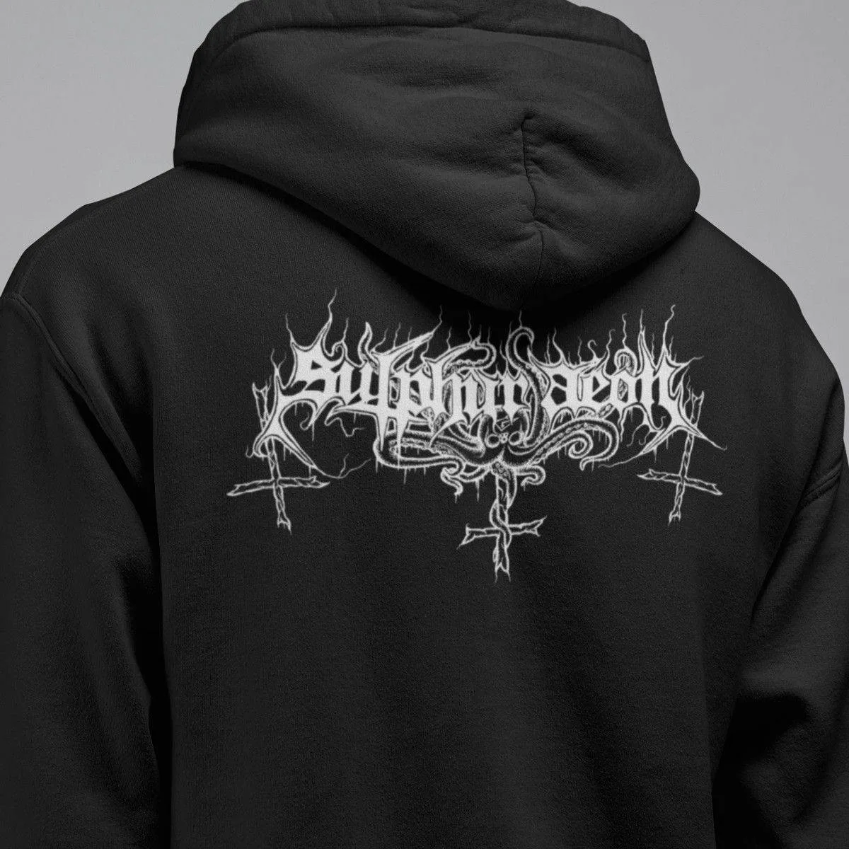 Sulphur Aeon Band Hoodie, Sulphur Aeon Logo Hooded Sweatshirt, Death Metal Merch
