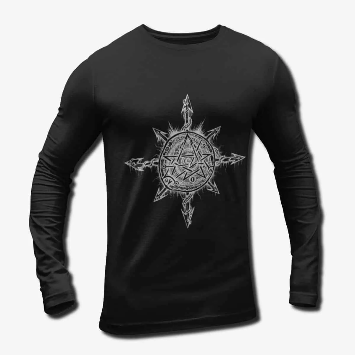 Sulphur Aeon Band Long Sleeve T-Shirt, Sulphur Aeon Gateway to The Antisphere Gatefold Artwork Longsleeve Tee, Death Metal Merch
