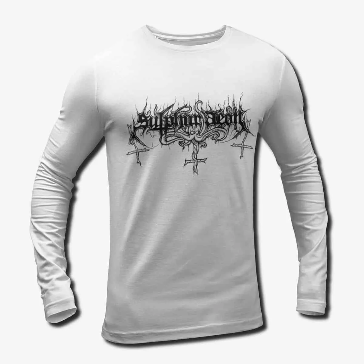 Sulphur Aeon Band Long Sleeve T-Shirt, Sulphur Aeon Logo Longsleeve Tee, Death Metal Merch