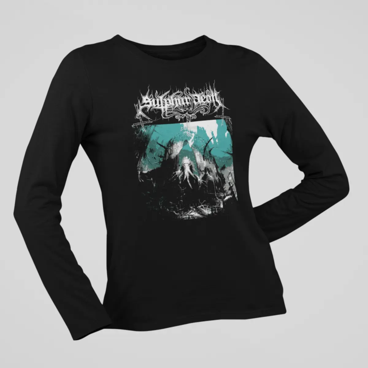 Sulphur Aeon Long Sleeve, Swallowed By The Ocean’s Tide Black Longsleeve