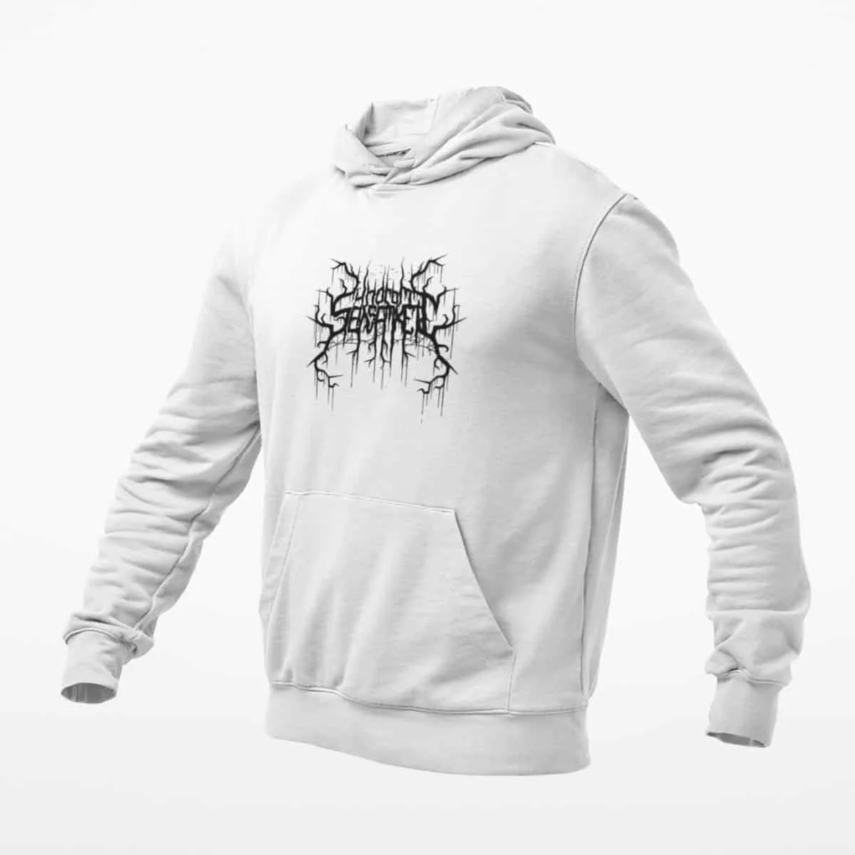 Syndrom Einsamkeit Hoodie, Syndrom Einsamkeit Logo White Hoodie, Depressive Black Metal Merchandise