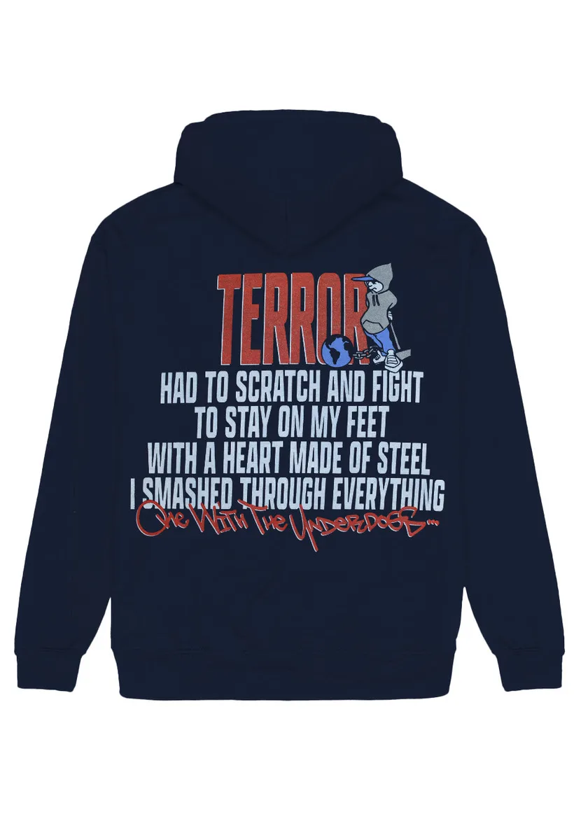 Terror Scratch And Fight Navy Hoodie
