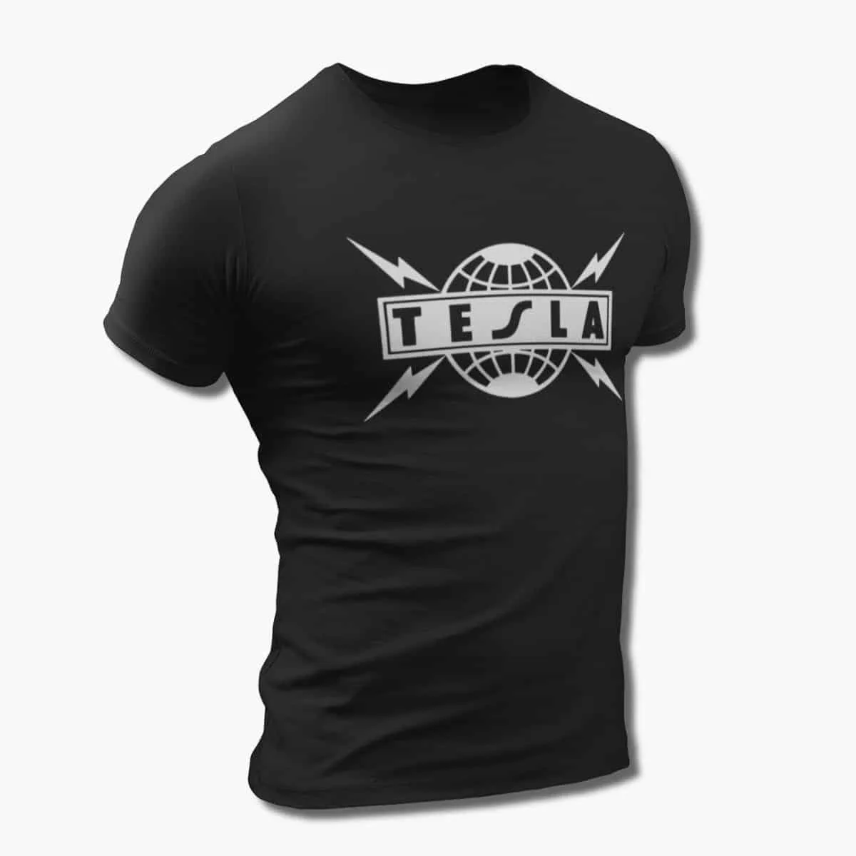 Tesla Band T-Shirt, Tesla Logo Tee, Blues, Hard Rock, Heavy Metal Merch