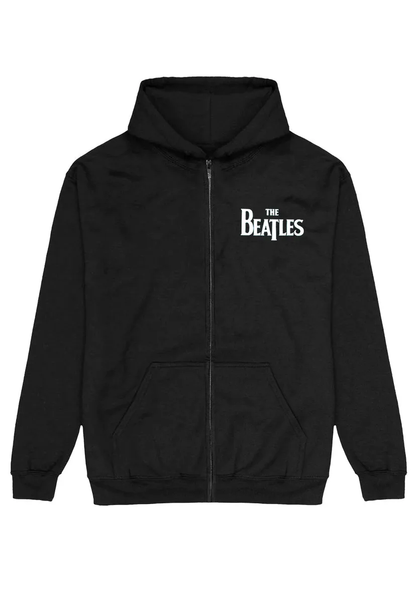 The Beatles Drop T Logo Back Print - Zipper Hoodie
