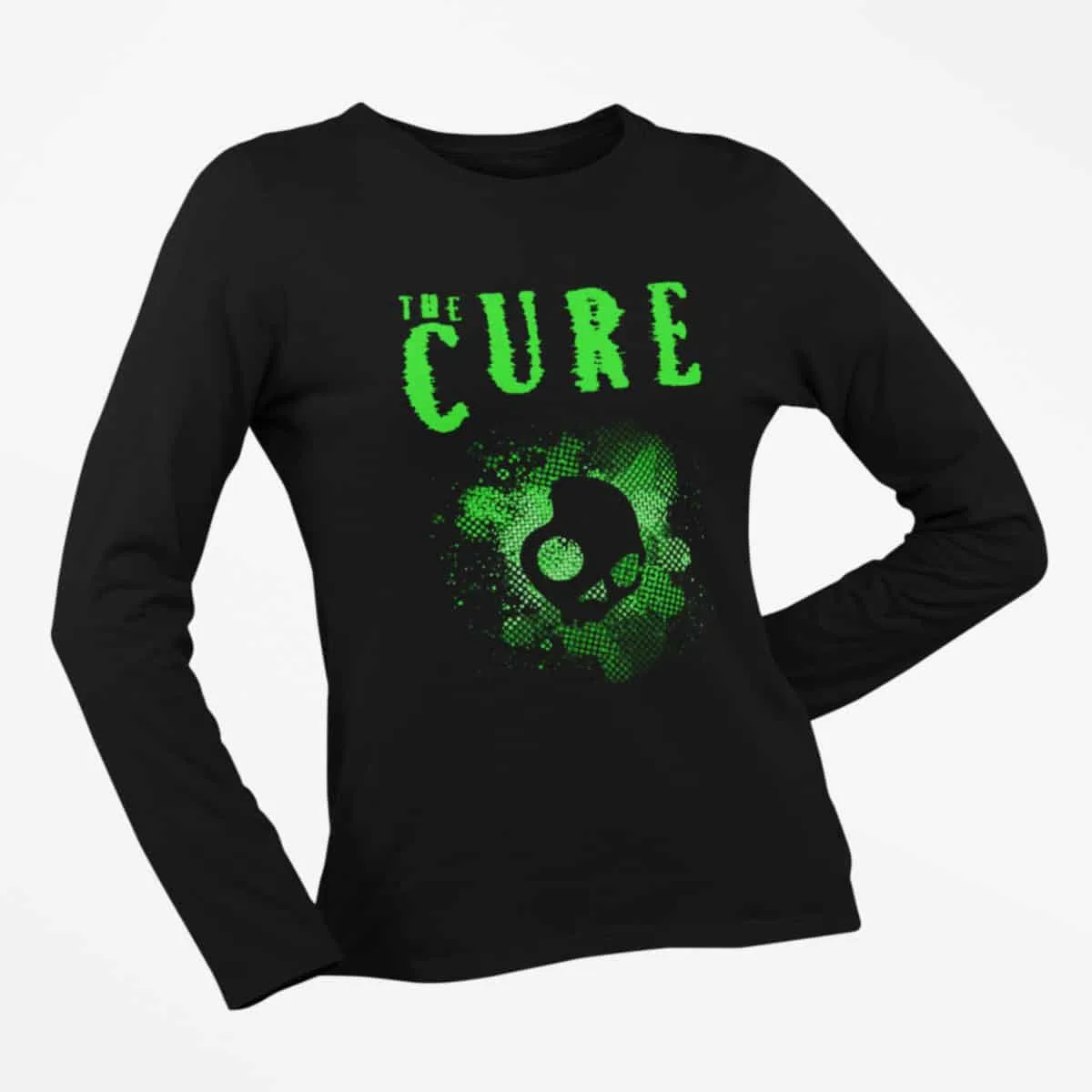The Cure Long Sleeve T-Shirt, The Cure Band Black Longsleeve T-Shirt, Gothic Rock Merchandise