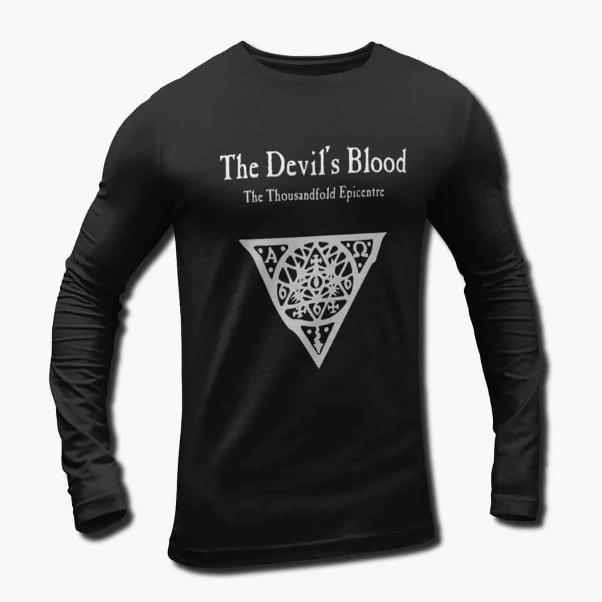 The Devil's Blood Band Long Sleeve T-Shirt, The Devils Blood The Thousandfold Epicentre Artwork Longsleeve Tee, Hard Rock, Heavy Metal Merch