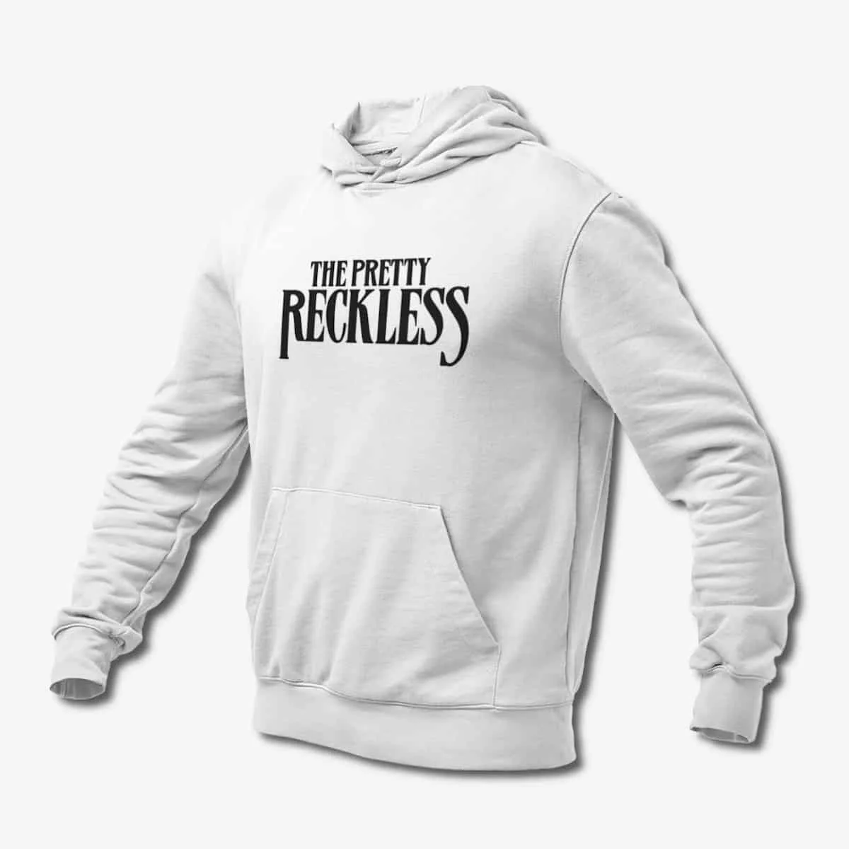 The Pretty Reckless Hoodie, Pretty Reckless Band Logo White Hoodie, Hard Rock Merchandise