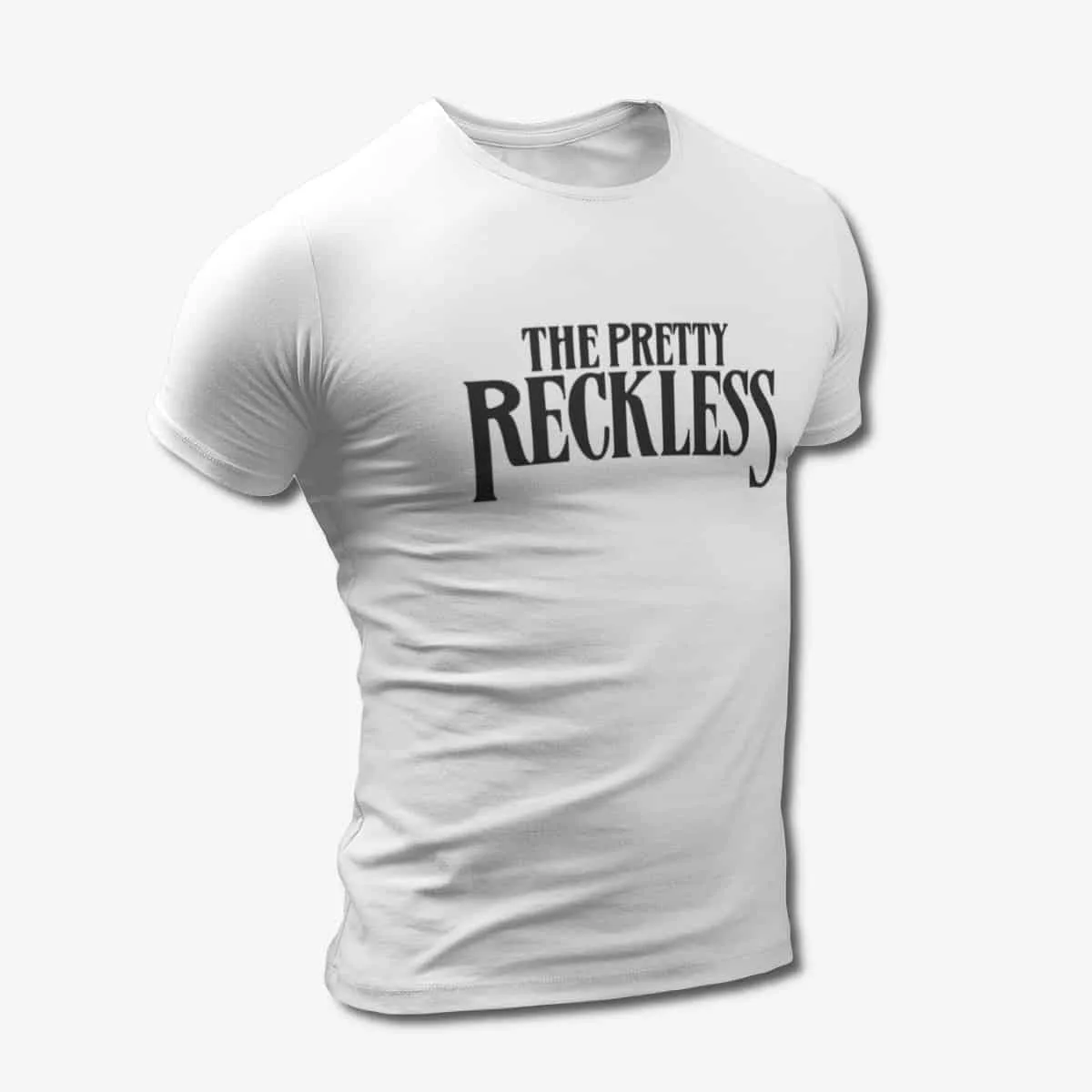 The Pretty Reckless T-Shirt, Pretty Reckless Band Logo White T-Shirt, Hard Rock Merchandise