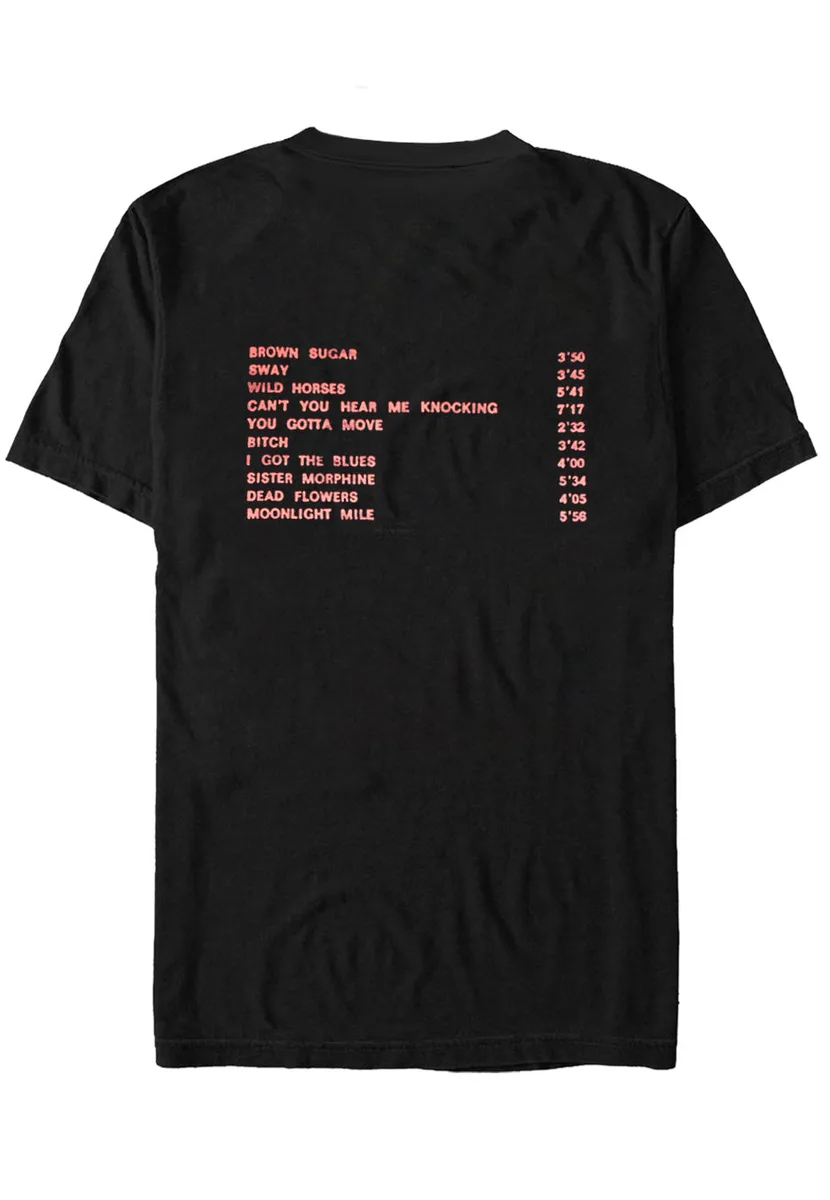 The Rolling Stones Sticky Fingers Tracklist T-Shirt