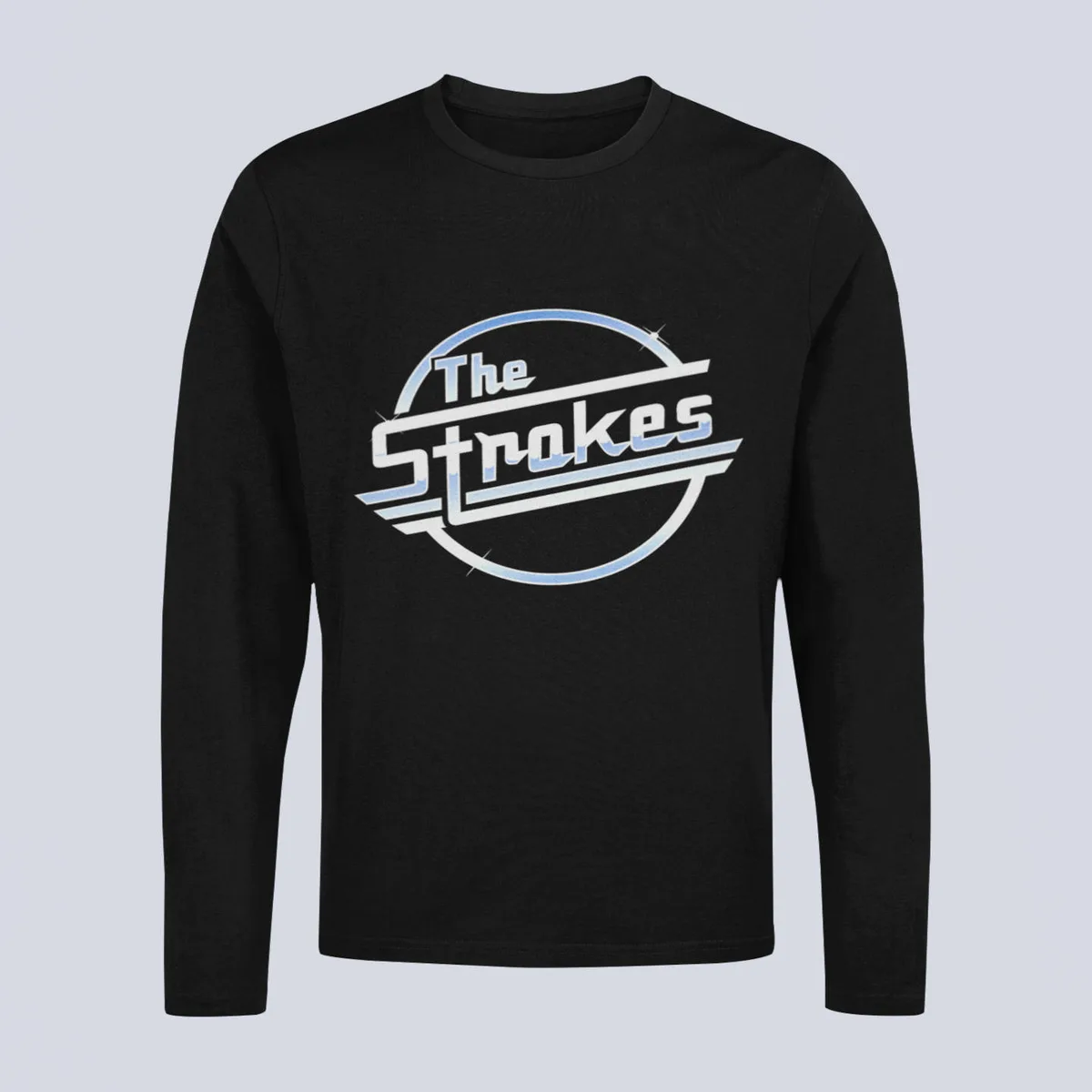 The Strokes Longsleeve T-Shirt, The Strokes Band Logo Black Long Sleeve, Indie Rock Merchandise