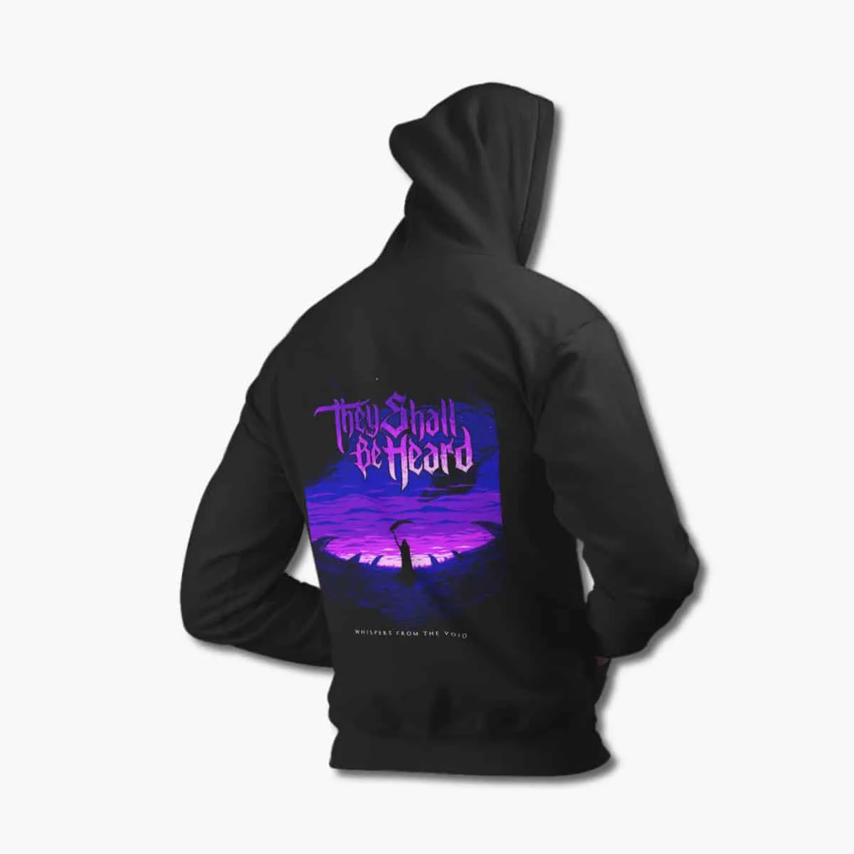 They Shall Be Heard Zip Up Hoodie, They Shall Be Heard Whispers from the Void Black Zip Hoodie, Metalcore Merchandise