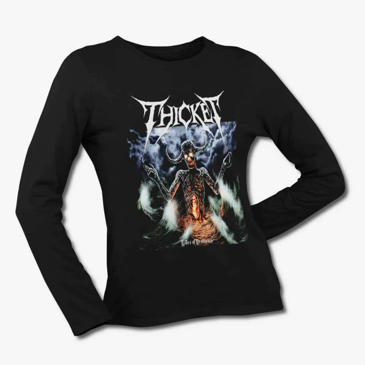 Thicket Long Sleeve T-Shirt, Thicket Tides of Pestilence Black LongSleeve T-Shirt, Thrash Metal Merchandise