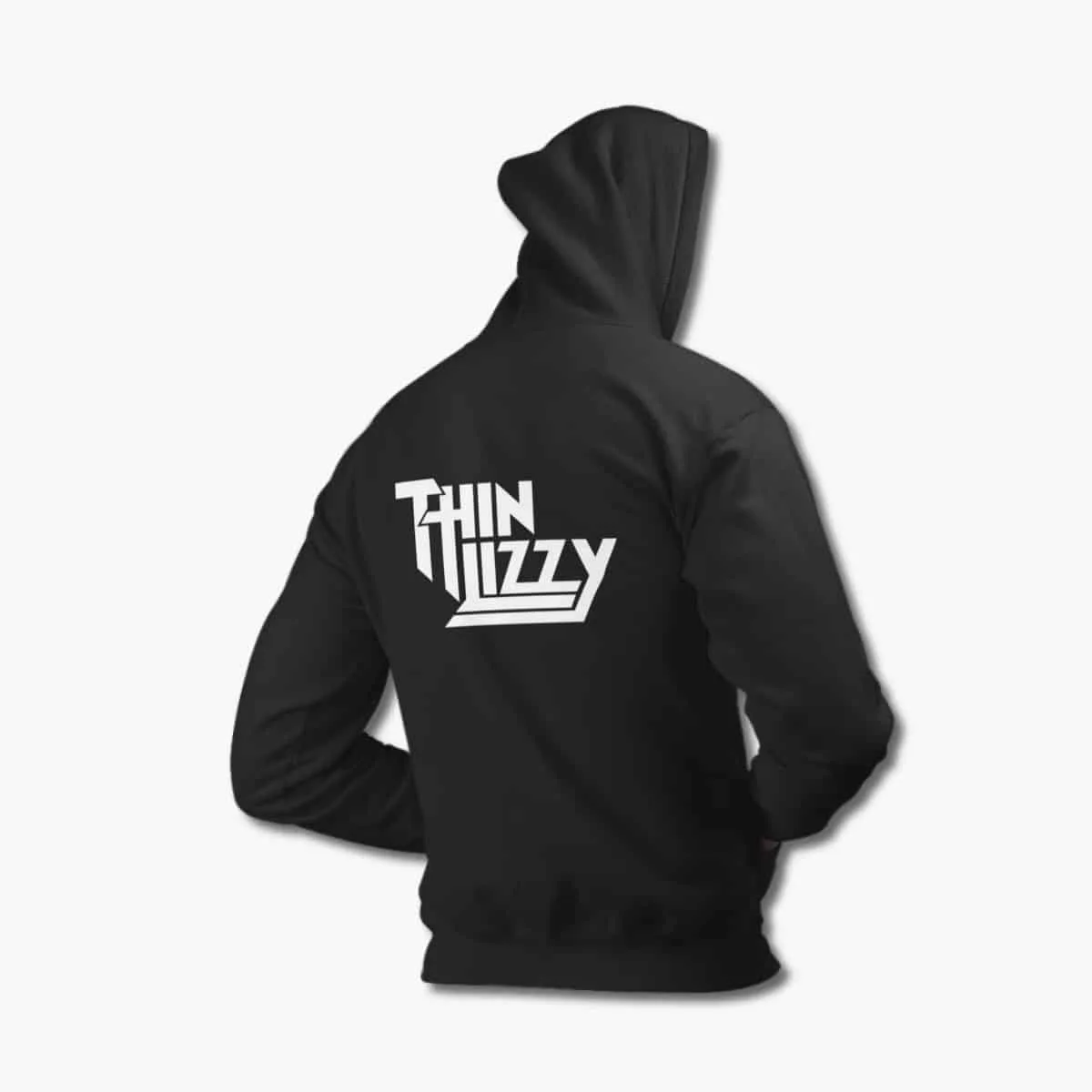 Thin Lizzy Hoodie, Thin Lizzy Logo Black Hoodie, Heavy Metal Merchandise