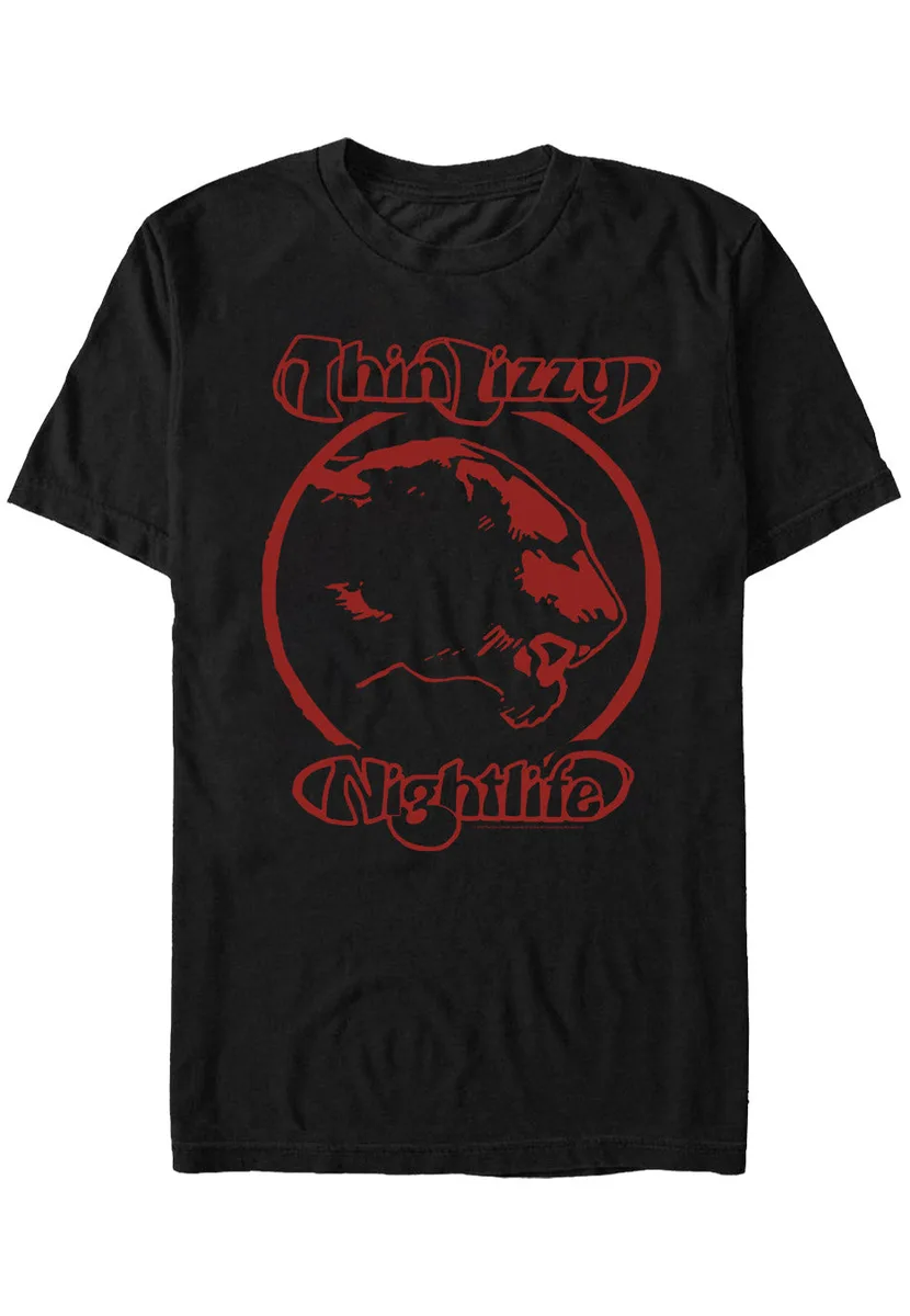 Thin Lizzy Nightlife Panther Circle T-Shirt