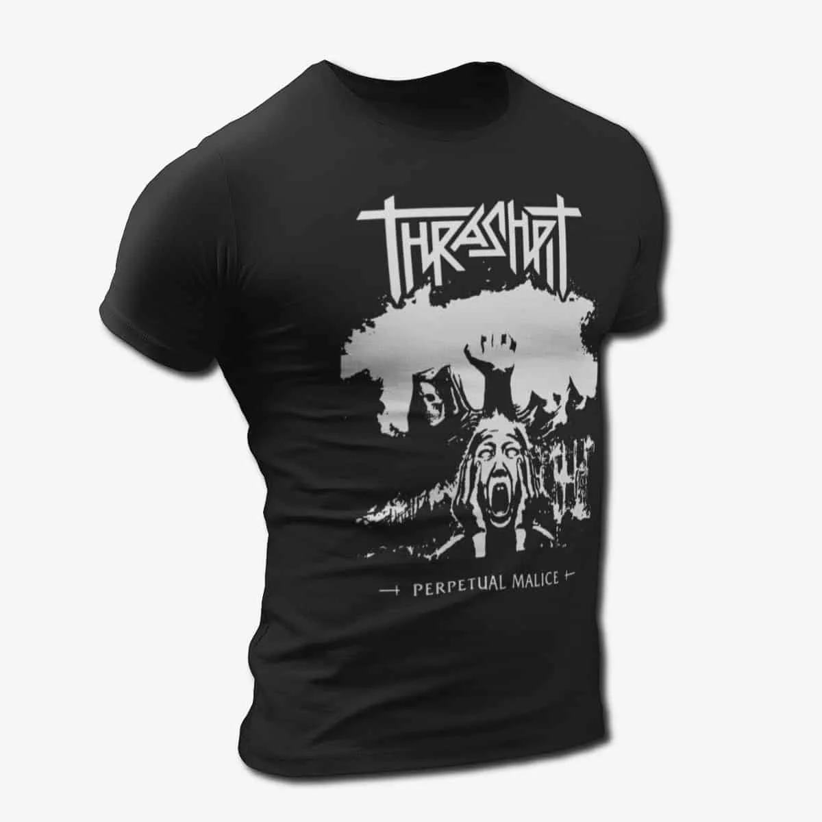 Thrashpit Band T-Shirt, Thrashpit Perpetual Malice Cover Artwork, Thrash Metal Merch
