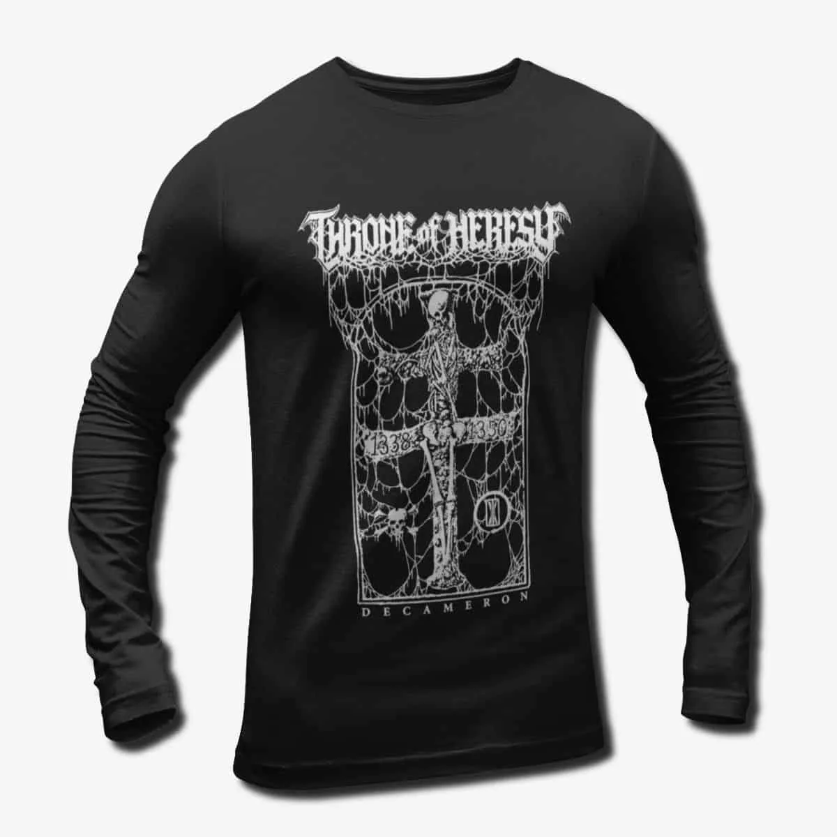Throne of Heresy Band Long Sleeve T-shirt, Throne of Heresy Artwork Longsleeve Tee, Death Metal Merch