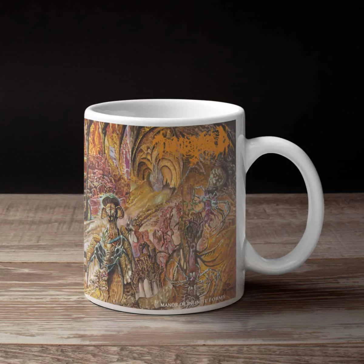 Tomb Mold Band Coffee Mug, Tomb Mold Manor of Infinite Forms Mug