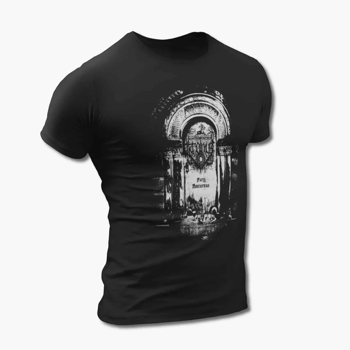 TOMB T-Shirt, TOMB Fury Nocturnus Artwork Black T-Shirt, Black Metal Merchandise