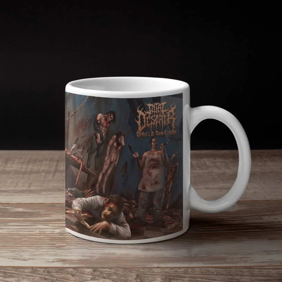 Total Despair Band Coffee Mug, Total Despair Perfect Life Form Creation Mug