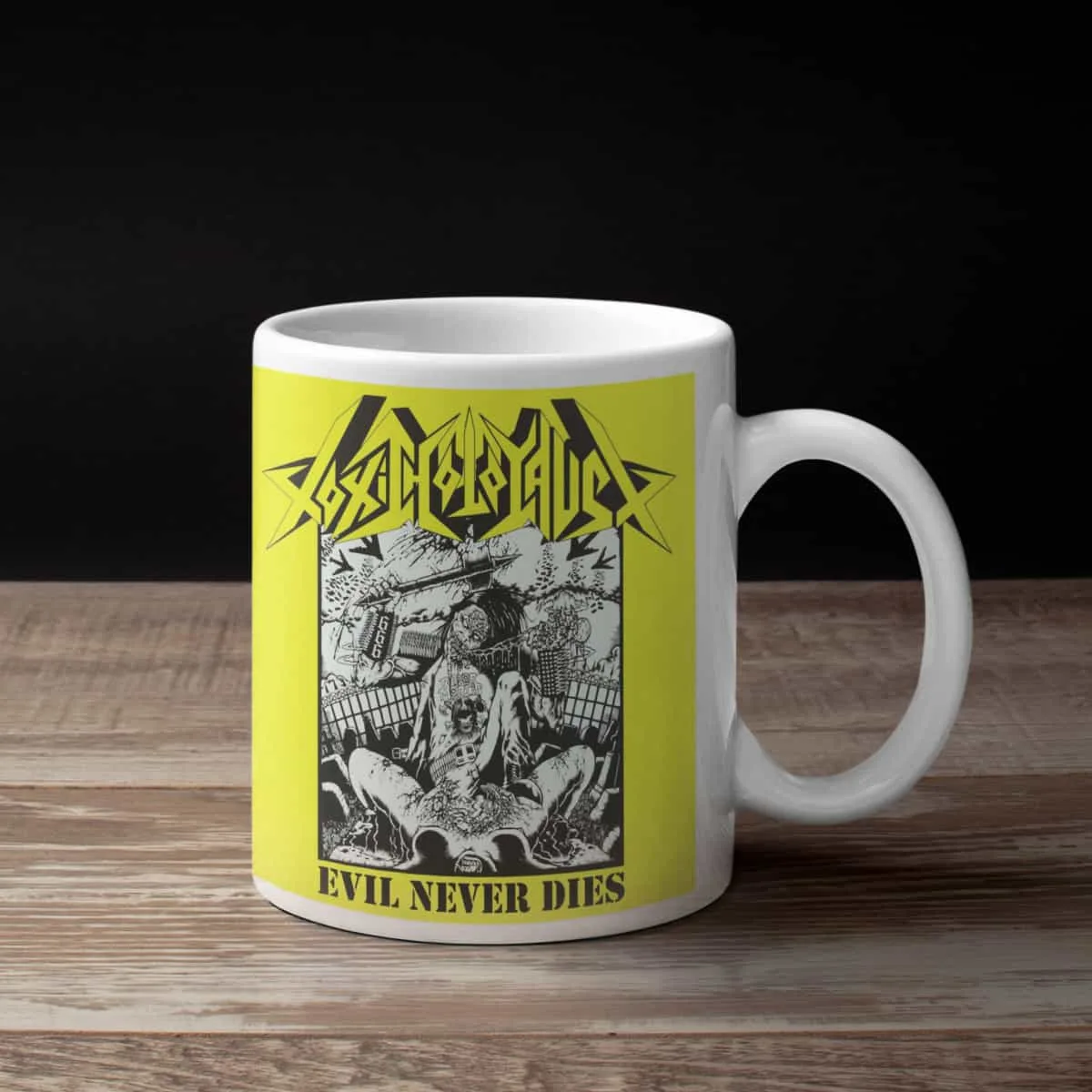 Toxic Holocaust Coffee Mug, Toxic Holocaust Evil Never Dies Coffee Mug