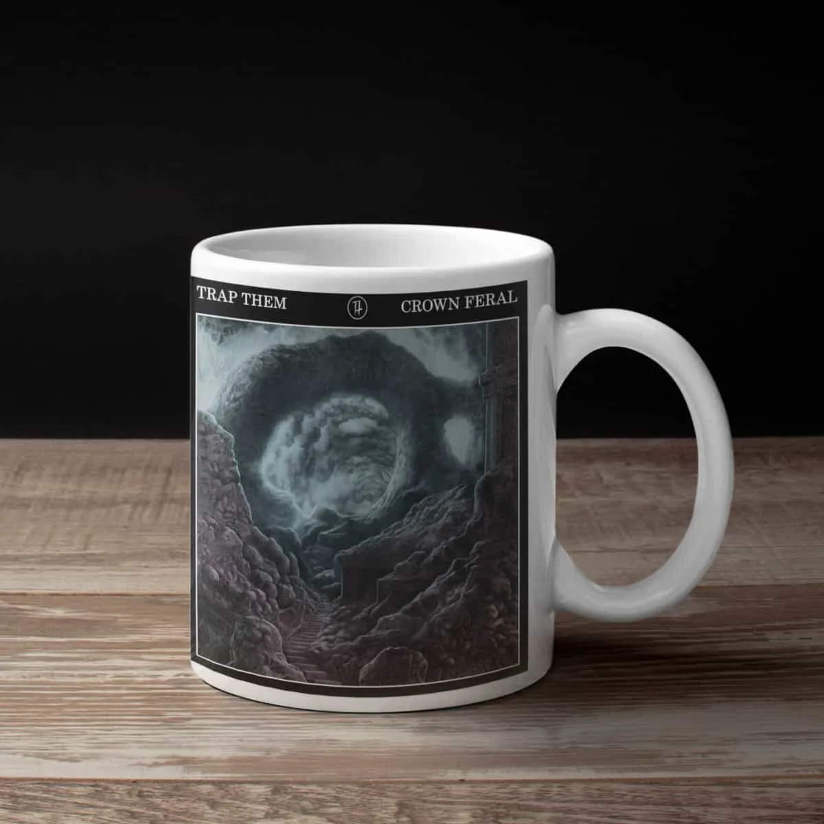Trap Them Coffee Mug, Trap Them Crown Feral Coffee Mug
