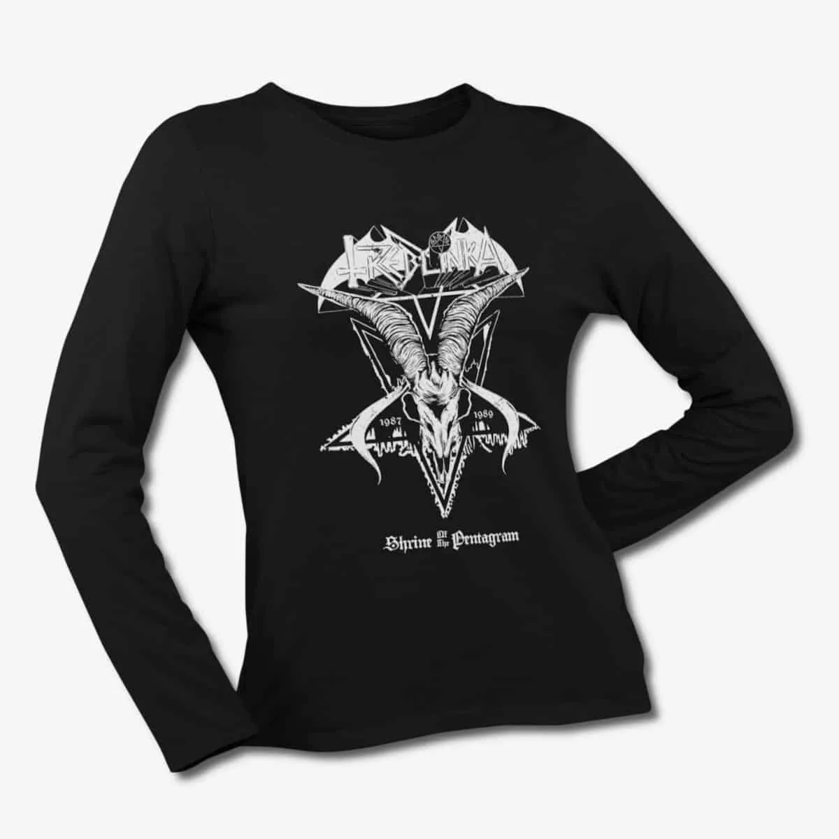 Treblinka Long Sleeve T-Shirt, Treblinka Shrine Of The Pentagram Black Longsleeve T-Shirt, Black Metal Merchandise