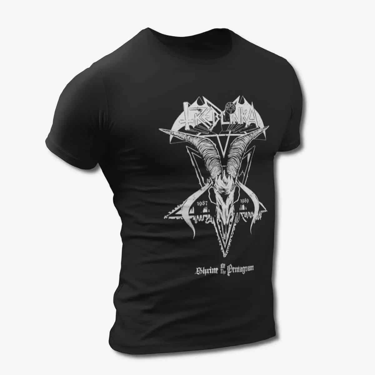 Treblinka T-Shirt, Treblinka Shrine Of The Pentagram Black T-Shirt, Black Metal Merchandise