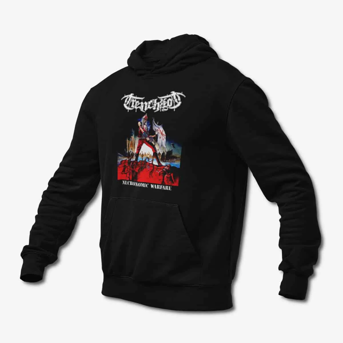 TrenchRot Hoodie, TrenchRot Necronomic Warfare Black Hoodie, Death Metal Merchandise