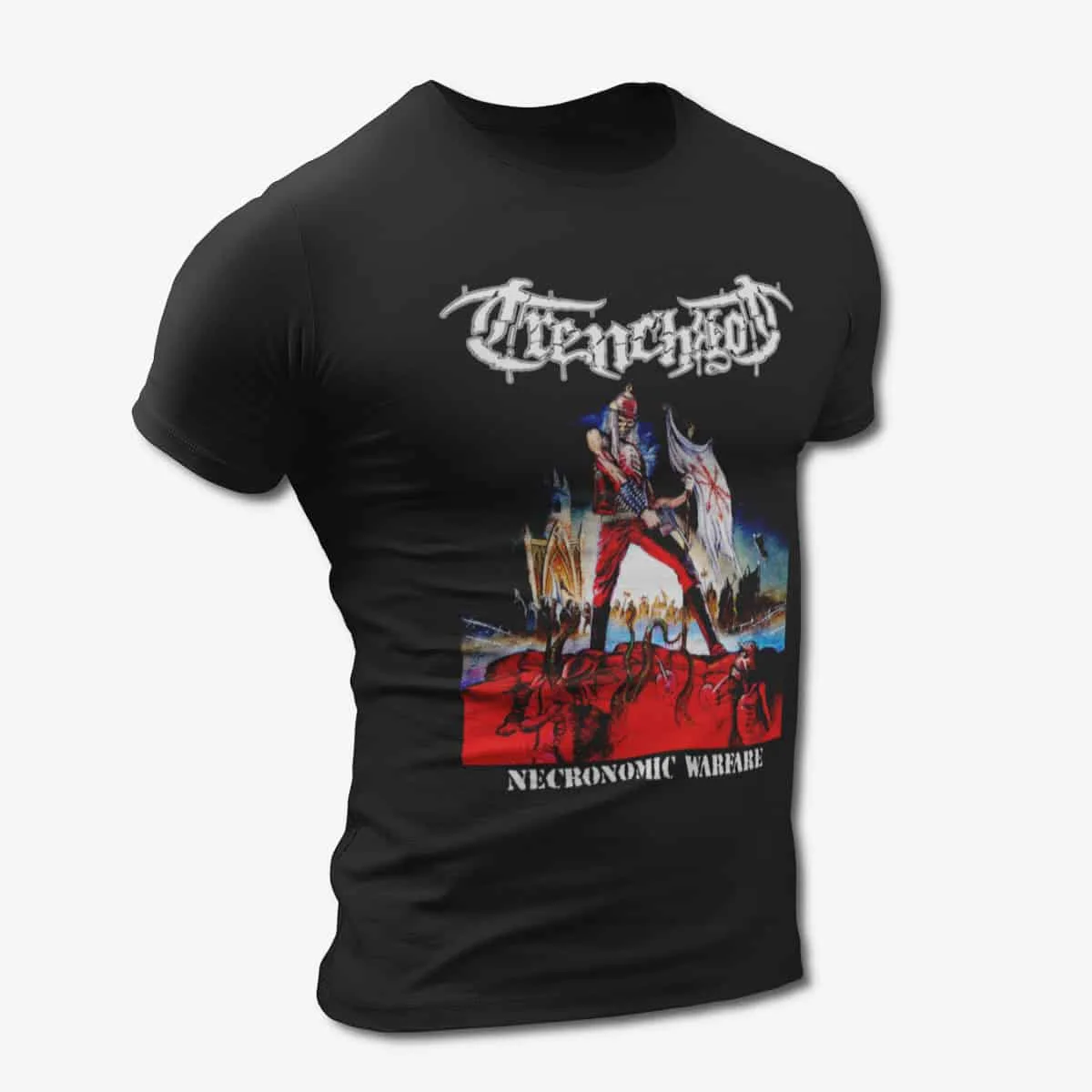 TrenchRot T-Shirt, TrenchRot Necronomic Warfare Black T-Shirt, Death Metal Merchandise