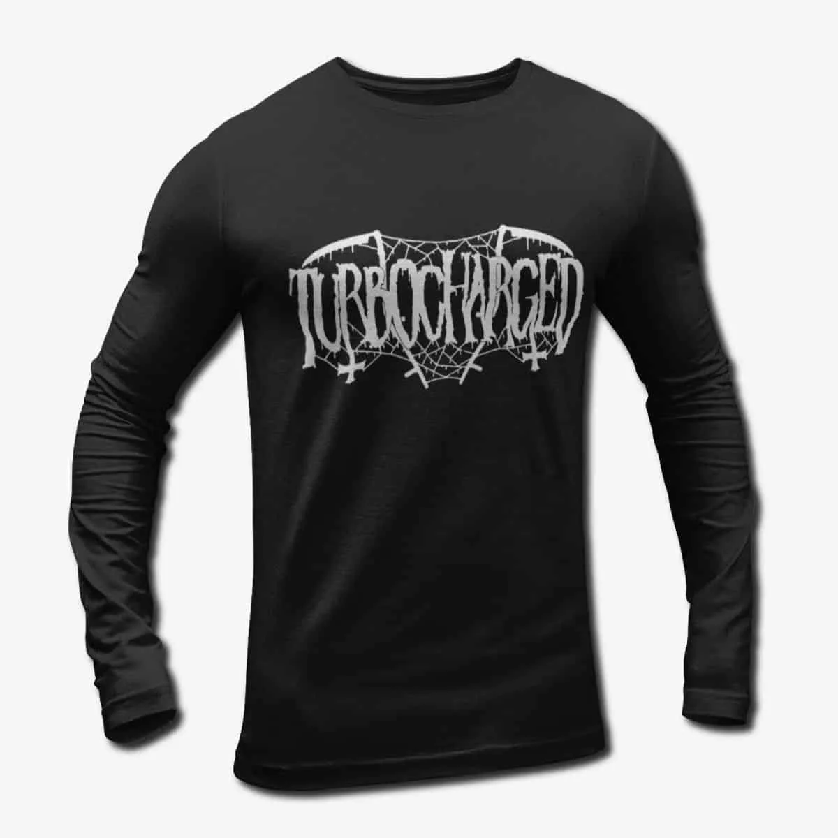 Turbocharged Band Long Sleeve T-Shirt, Turbocharged Logo Longsleeve Tee, Death, Thrash Metal Merch