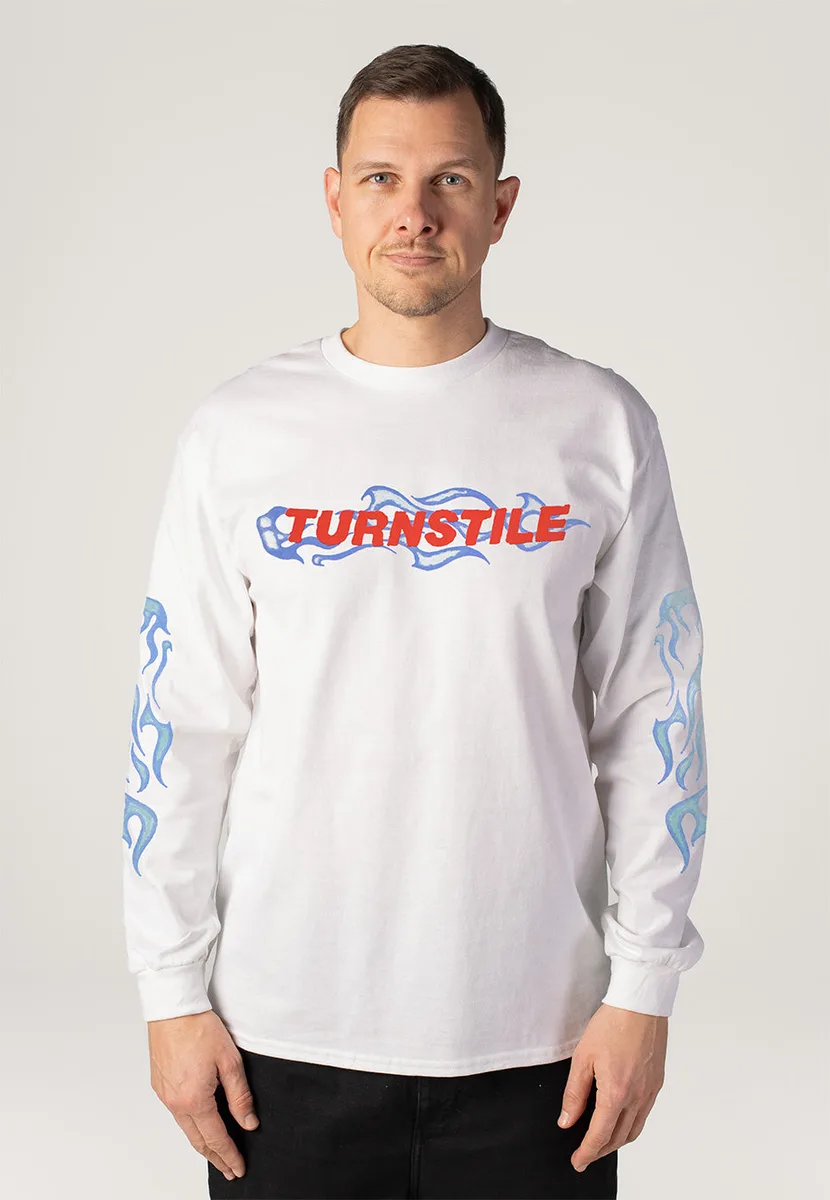 Turnstile Flame White Long Sleeve