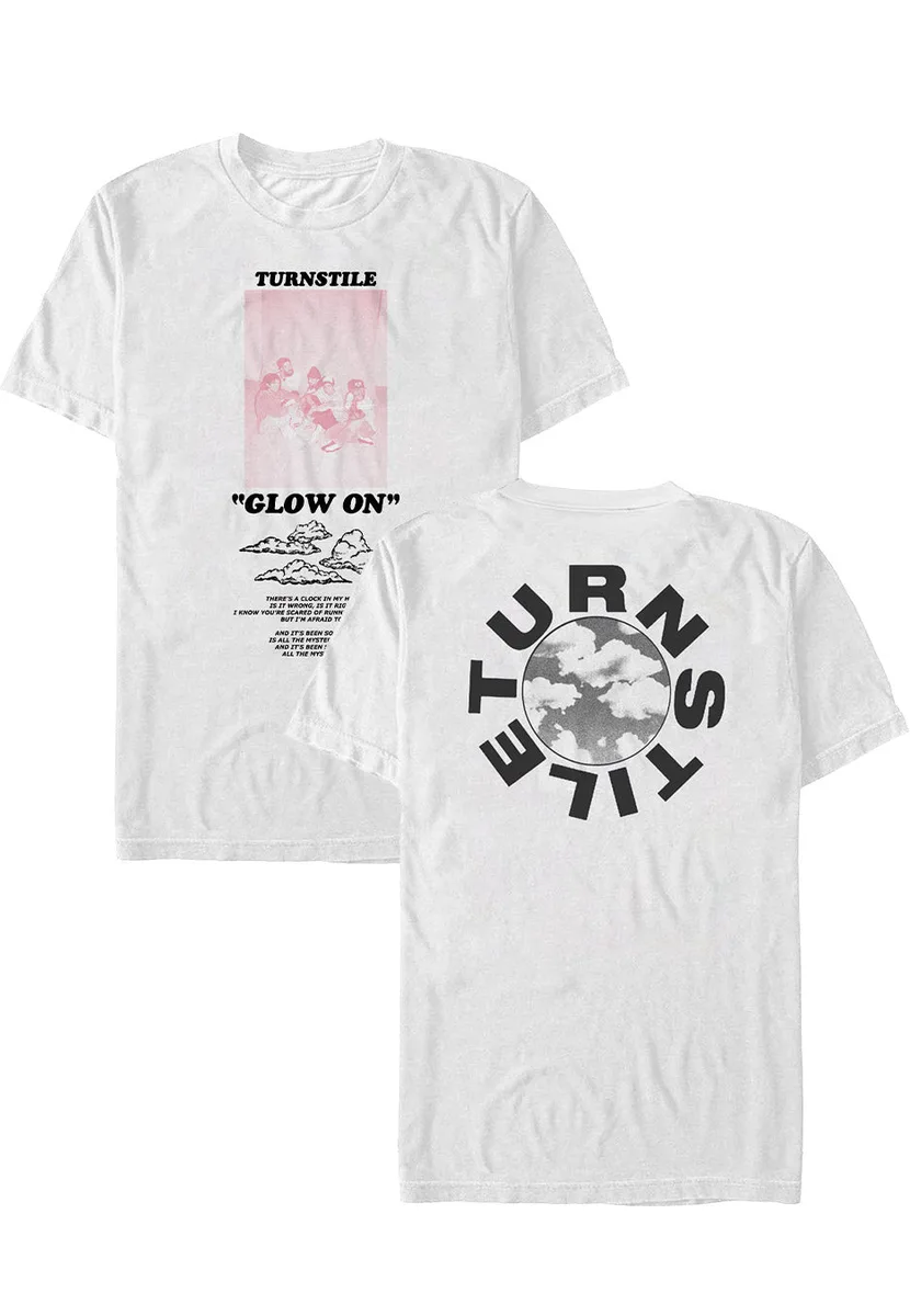Turnstile Glow On White T-Shirt