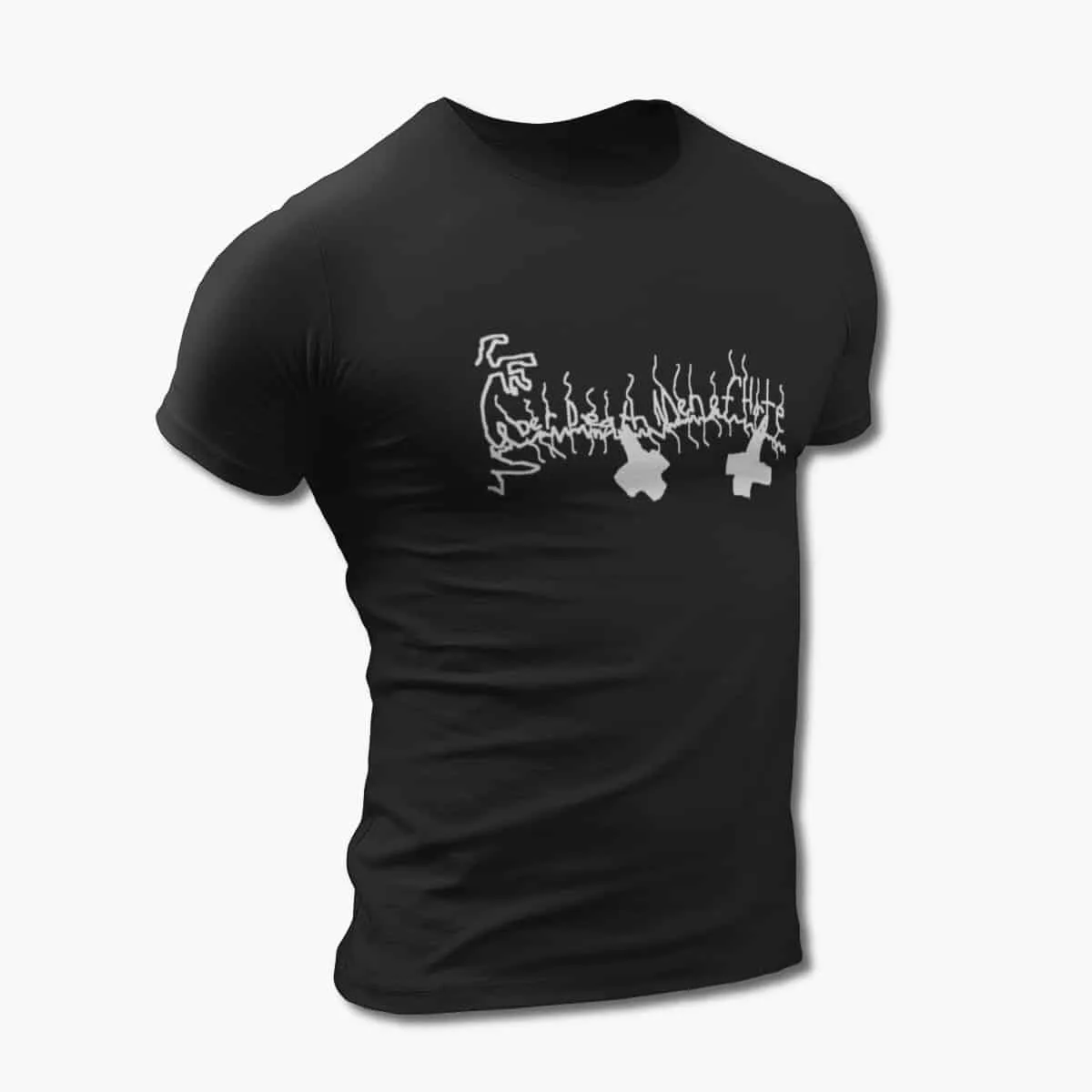 Uber Death Men of Hate T-Shirt, Uber Death Men of Hate Logo Black T-Shirt, Thrash Metal Merchandise