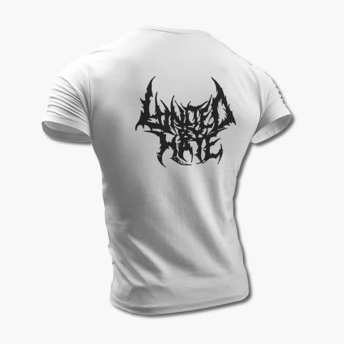 United by Hate T-Shirt, United by Hate Logo White T-Shirt, Death Metal Merchandise