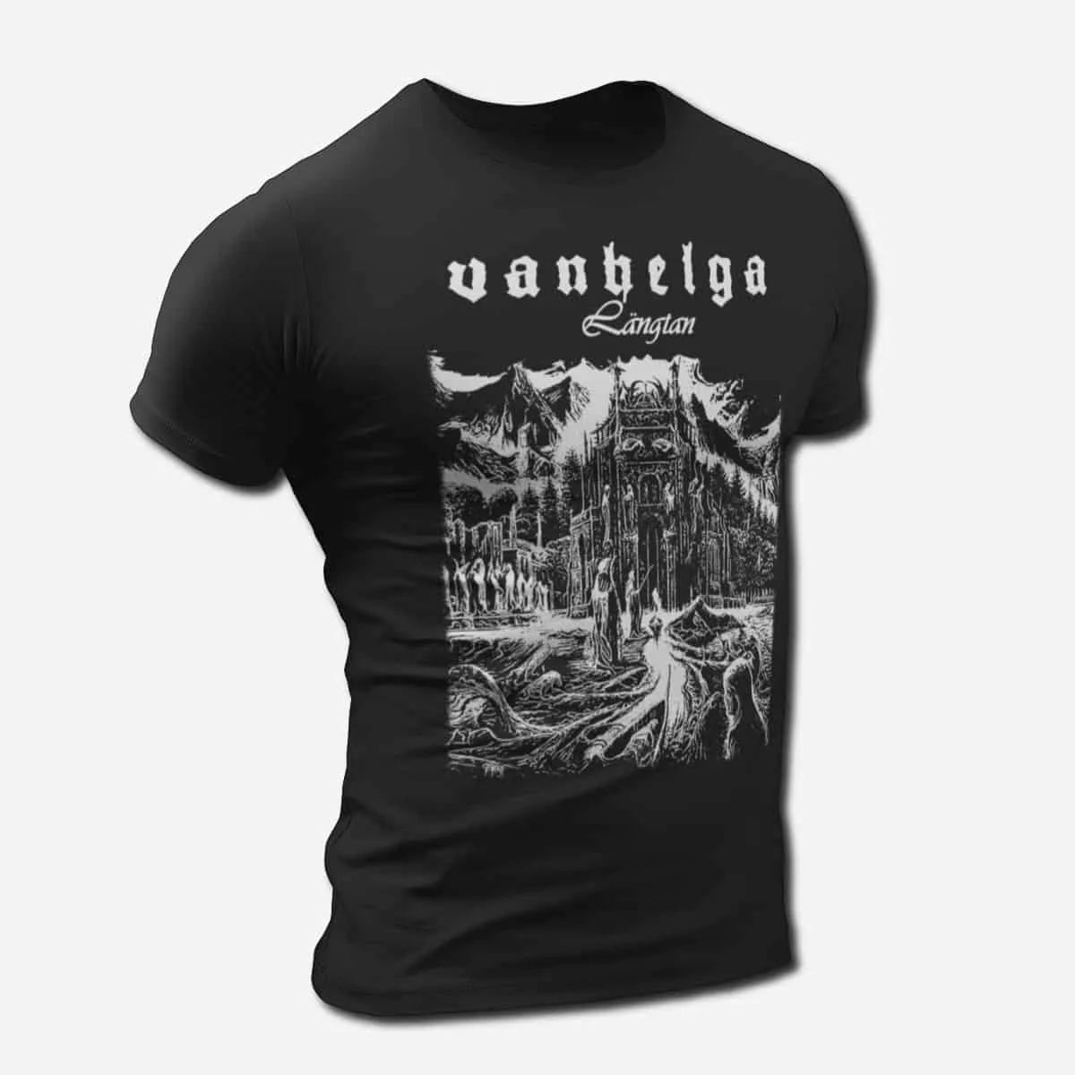 Vanhelga T-Shirt, Vanhelga Längtan Tee, Black Metal Merch