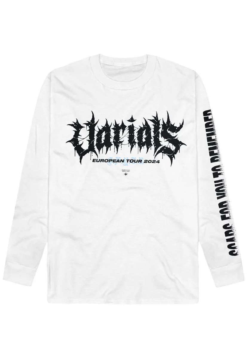 Varials Scars Tour 2024 White Long Sleeve