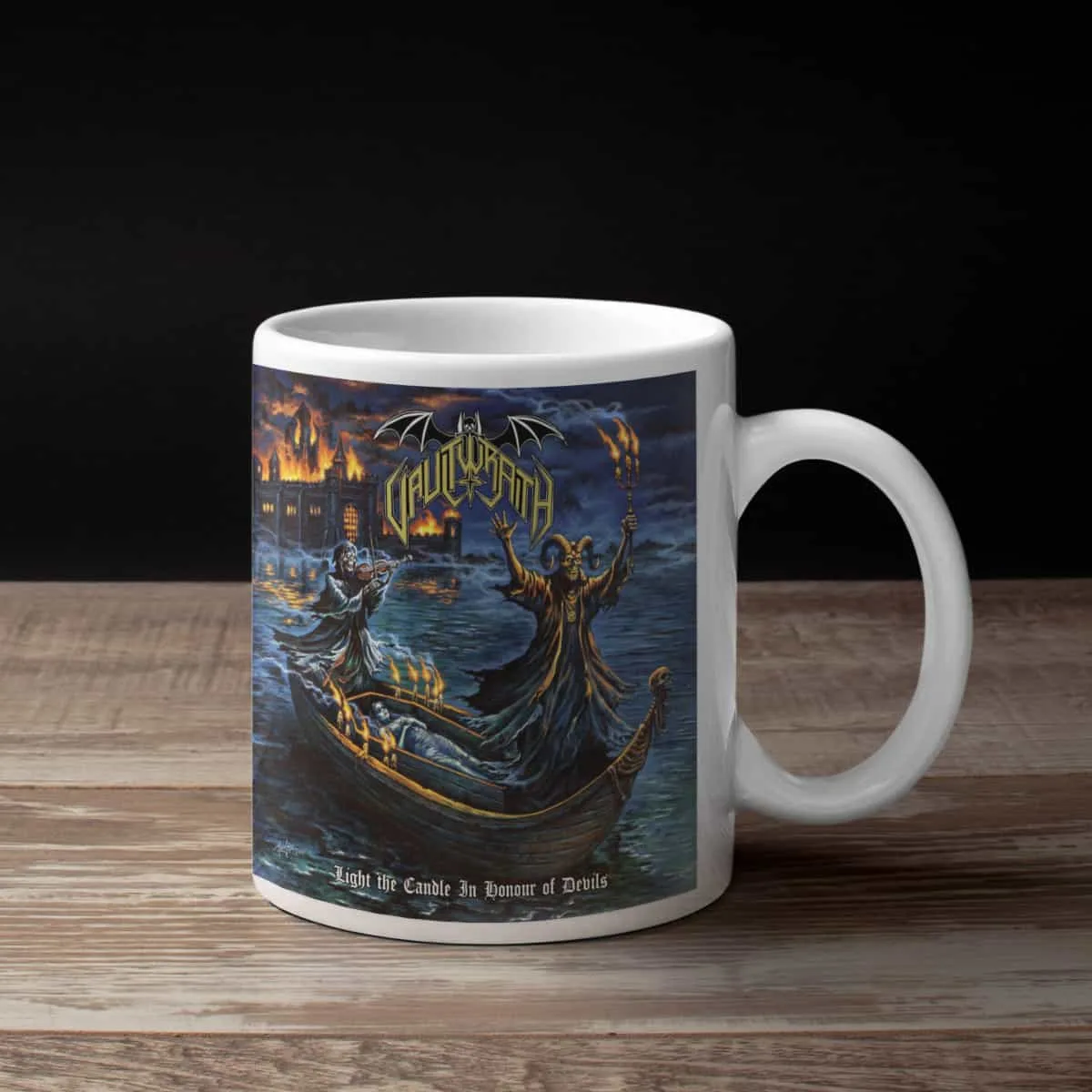 Vaultwraith Coffee Mug, Vaultwraith Light the Candle in Honour of Devils Coffee Mug