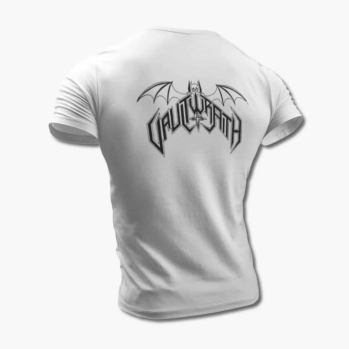 Vaultwraith T-Shirt, Vaultwraith Logo White T-Shirt, Black Metal Merchandise