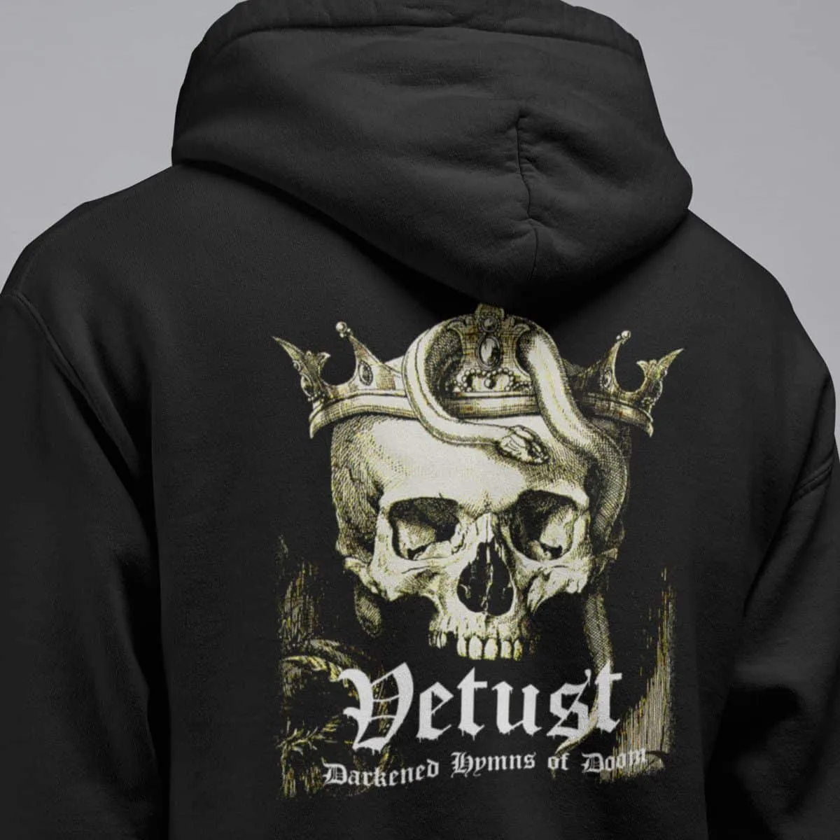 Vetust Band Hoodie, Vetust Darkened Hymns Of Doom Hooded Sweatshirt, Doom Metal, Black Metal Merch