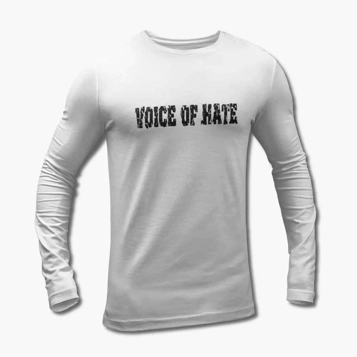 Voice of Hate Long Sleeve T-Shirt, Voice of Hate Logo White Longsleeve T-Shirt, Death Metal Merchandise