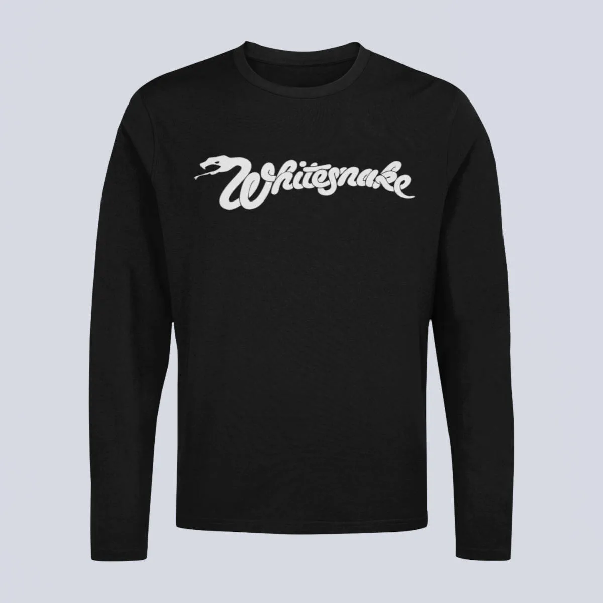 Whitesnake Longsleeve T-Shirt, Whitesnake Band Logo Black Long Sleeve, Heavy Metal Merchandise