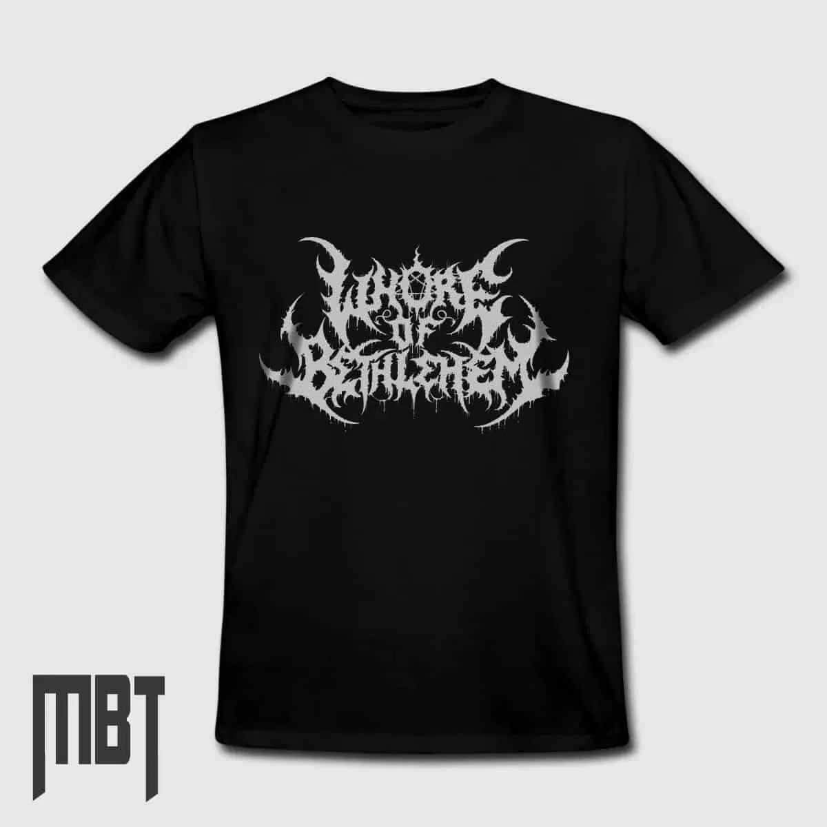 Whore of Bethlehem Band T-Shirt, Whore of Bethlehem Logo T-Shirt, Black Metal Merch
