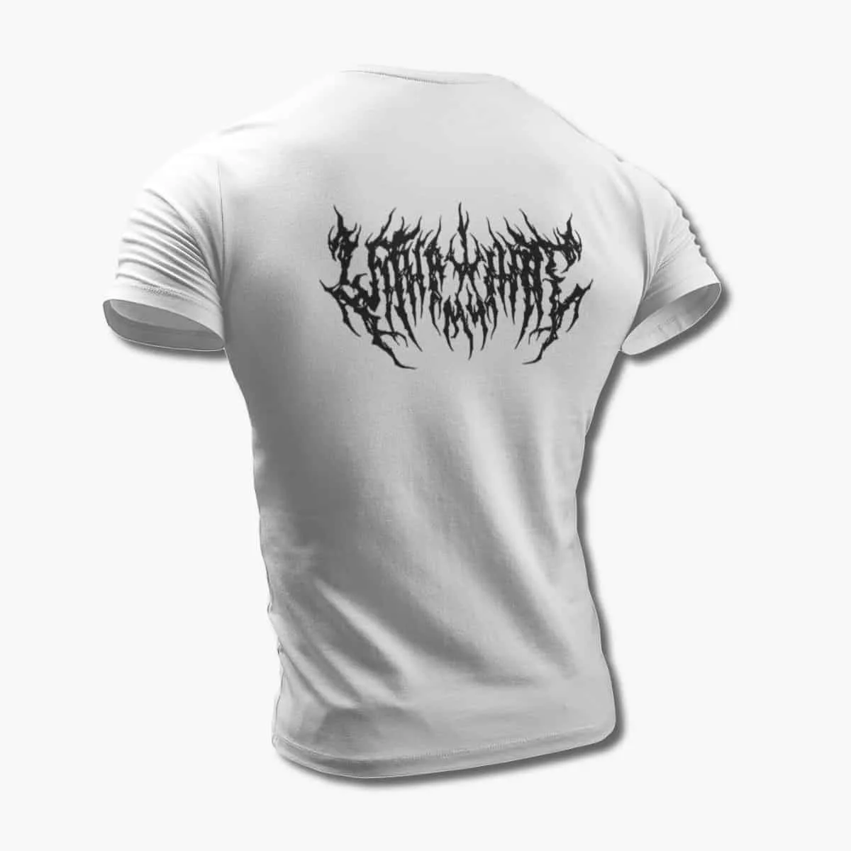With All My Hate T-Shirt, With All My Hate Logo White T-Shirt, Brutal Death Metal Merchandise