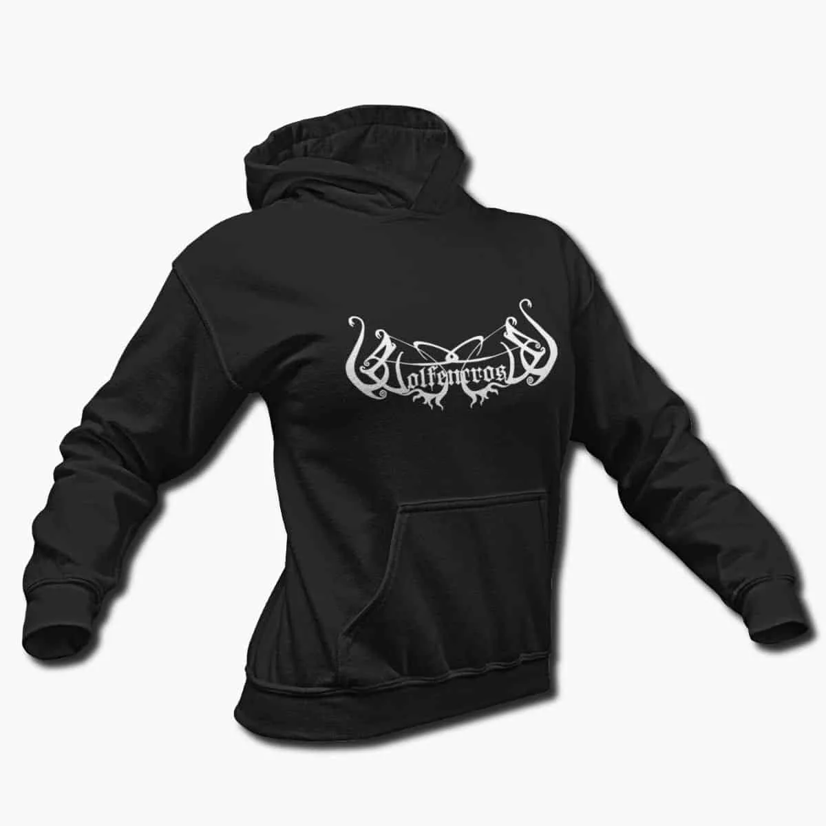 Wolfencross Band Hoodie, Wolfencross Logo Hooded Sweatshirt, Pagan Black, Thrash Metal Merchandise