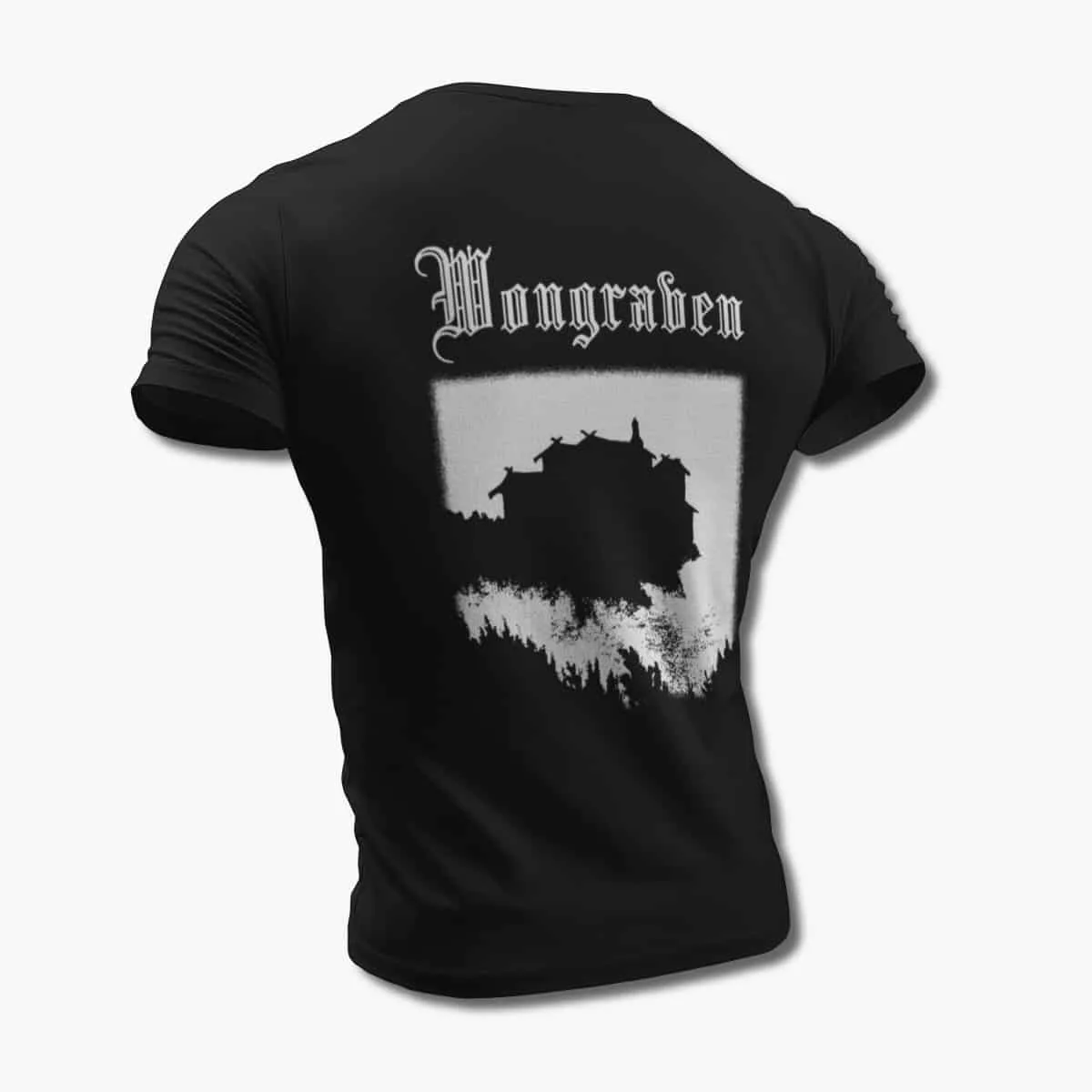 Wongraven T-Shirt, Wongraven Fjelltronen Black T-Shirt, Folk Metal Merchandise