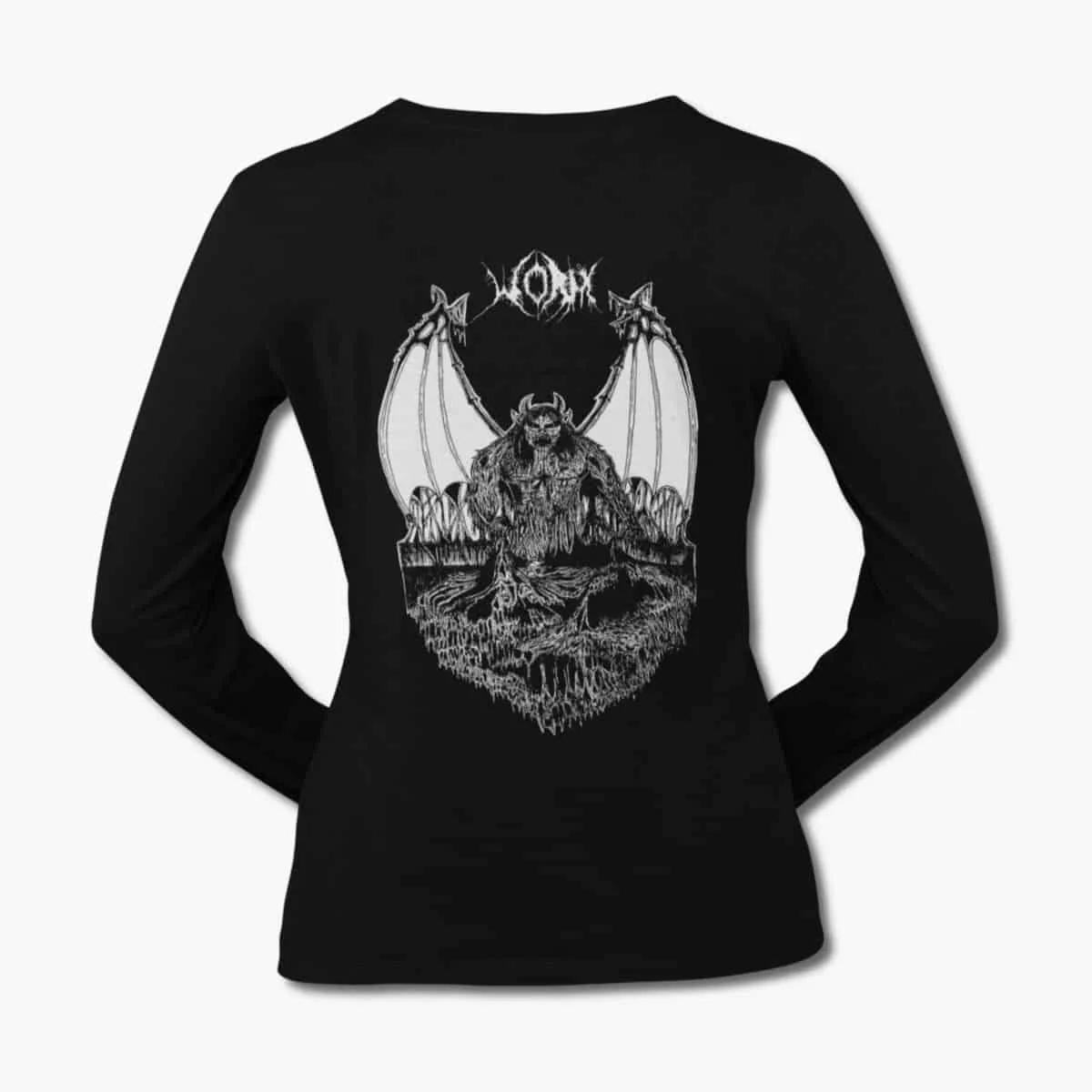 Worm Band Long Sleeve T-Shirt, Worm Evocation of The Black Marsh Black Longsleeve T-Shirt, Doom Metal Merchandise