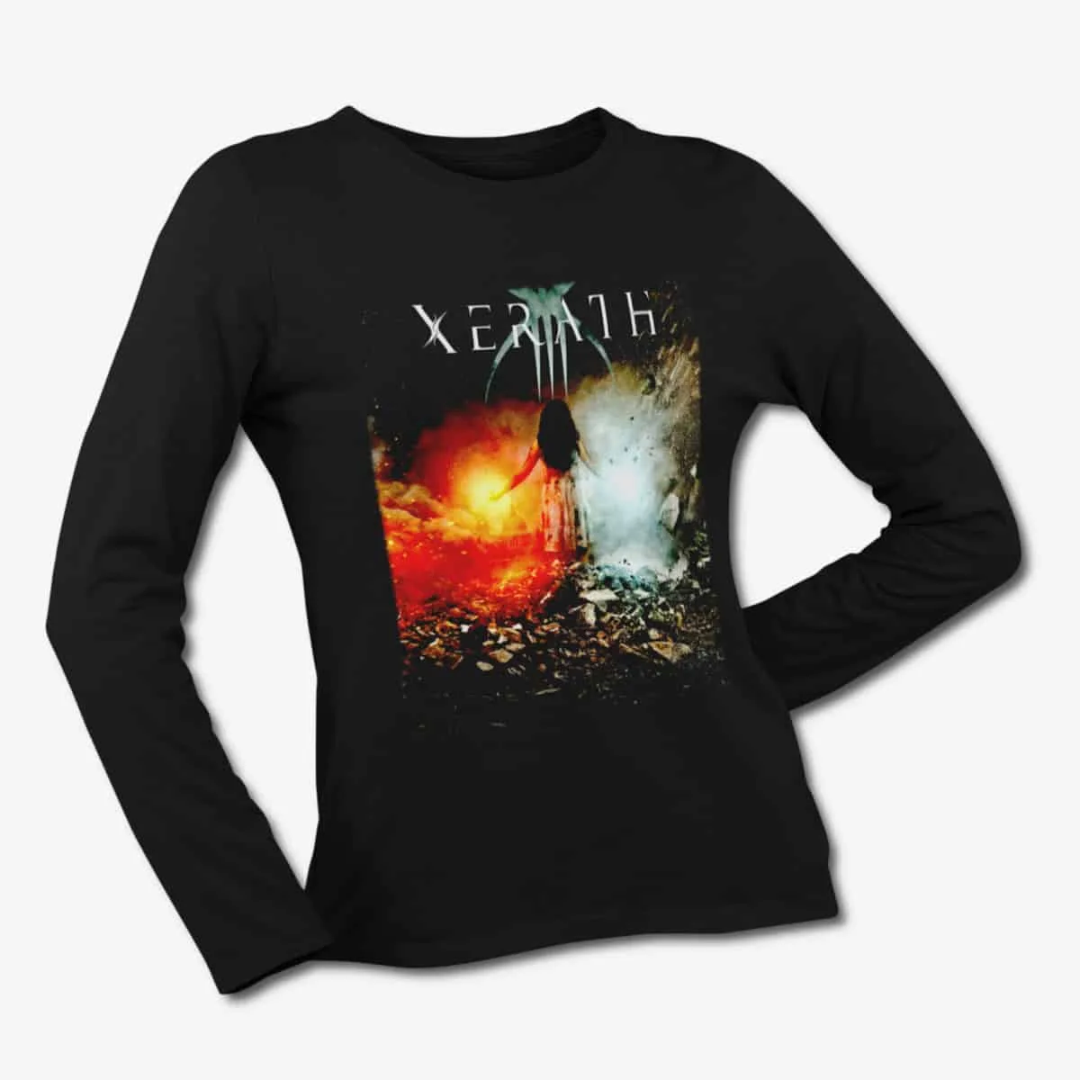 Xerath Long Sleeve T-Shirt, Xerath III Black Longsleeve T-Shirt, Symphonic Groove Metal Merchandise