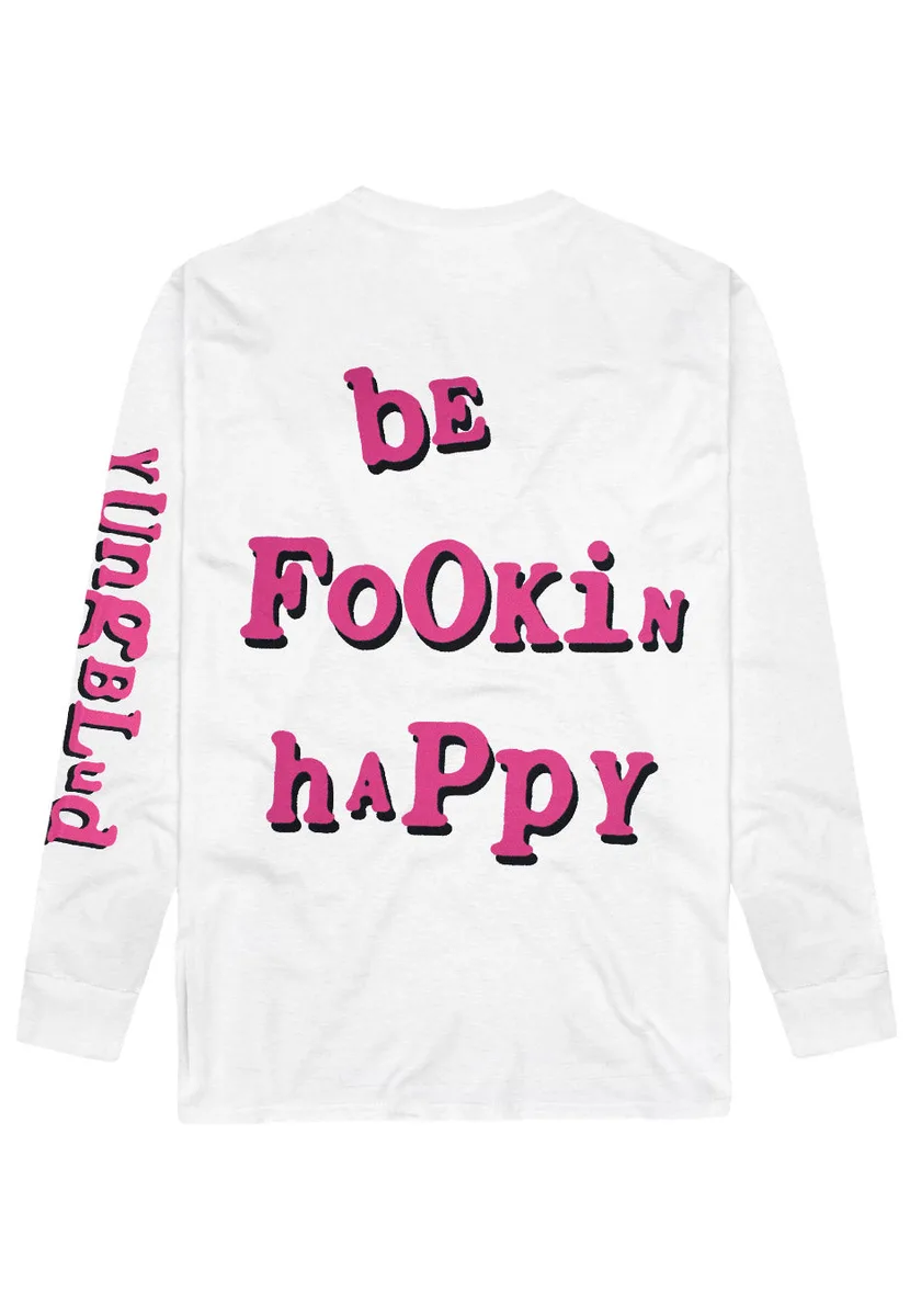 Yungblud Raver Smile White Long Sleeve