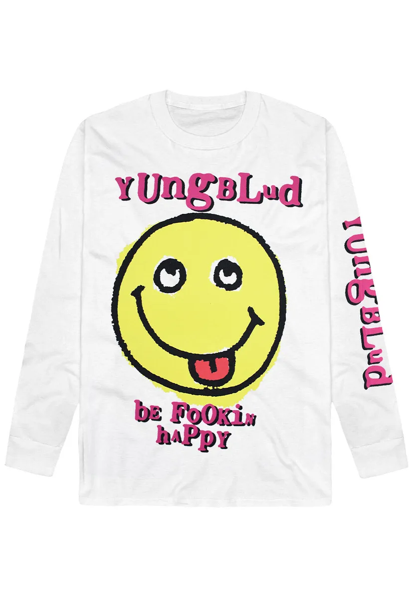 Yungblud Raver Smile White Long Sleeve